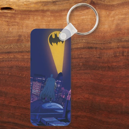 Bat Signal Over Gotham Schlüsselanhänger (Rückseite)