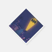 Bat Signal Over Gotham Serviette (Ecke)