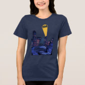 Bat Signal Over Gotham Tri-Blend Shirt (Vorderseite)