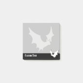 Bat-Silhouette - Nachhinweise Post-it Klebezettel (Vorderseite)