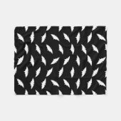 Bat Silhouette Shape Art Pattern Halloween Bats Fleecedecke (Vorderseite (Horizontal))