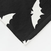 Bat Silhouette Shape Art Pattern Halloween Bats Fleecedecke (Ecke)