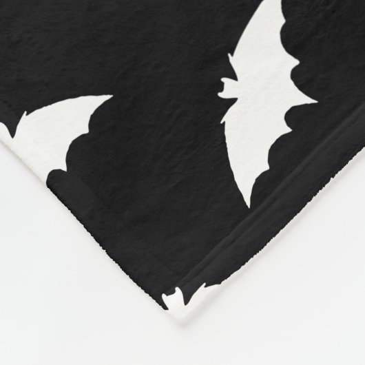 Bat Silhouette Shape Art Pattern Halloween Bats Fleecedecke (Ecke)