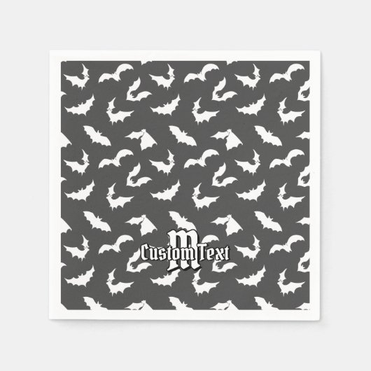 Bat Silhouetten Muster Napkins Serviette (Vorderseite)
