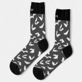 Bat-Silhouetten Muster Socken (Linkes Detail)