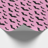 Bat silhouettes in pink geschenkpapier (Ecke)