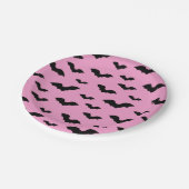 Bat silhouettes in pink pappteller (Schrägansicht)