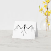 Bat Skeleton Karte (Gelbe Blume)