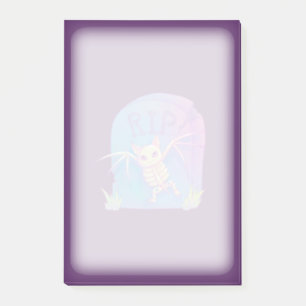 Bat Skeleton RIP Gravestone Halloween Zeichne Post-it Klebezettel