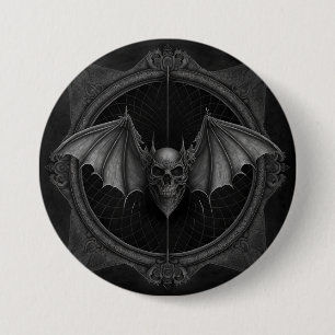 Bat Skull Gothic Dark, Ai generierte Design Button