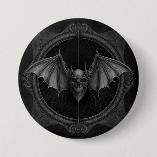 Bat Skull Gothic Dark, Ai generierte Design Button
