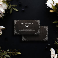 Bat & Spiderwebs Goth Halloween Wedding Details