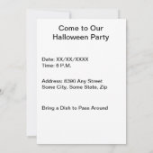 Bat, Spuk Haus Foto Rahmen und Orange Sky Einladung (Rückseite)