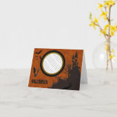 Bat, Spuk Haus Foto Rahmen und Orange Sky Karte (Gelbe Blume)