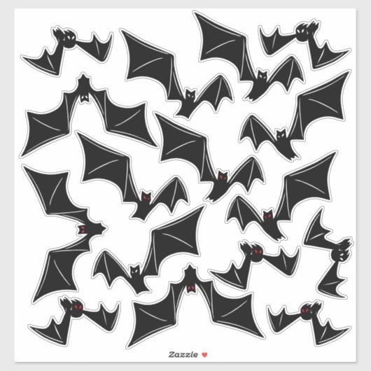 Bat Sticker Vinyl Sticker Set (Blatt)