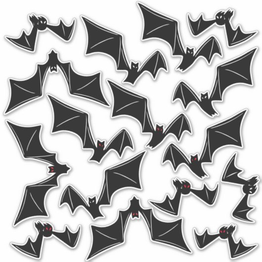 Bat Sticker Vinyl Sticker Set (Vorderseite)