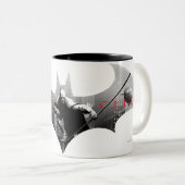 Bat Symbol für Arkham City Zweifarbige Tasse (VorderseiteRechts)