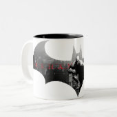 Bat Symbol für Arkham City Zweifarbige Tasse (Vorderseite Links)