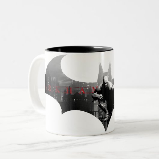 Bat Symbol für Arkham City Zweifarbige Tasse (Vorderseite Links)