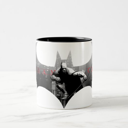 Bat Symbol für Arkham City Zweifarbige Tasse (Mittel)