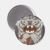 Bat Symbol Ribcage Vintag Collage Magnet (Vorderseite/Rückseite)