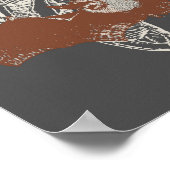 Bat Symbol Ribcage Vintag Collage Poster (Ecke)