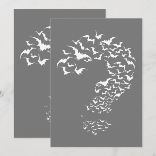 Bat The Riddler White Classic Einladung (Vorne/Hinten)