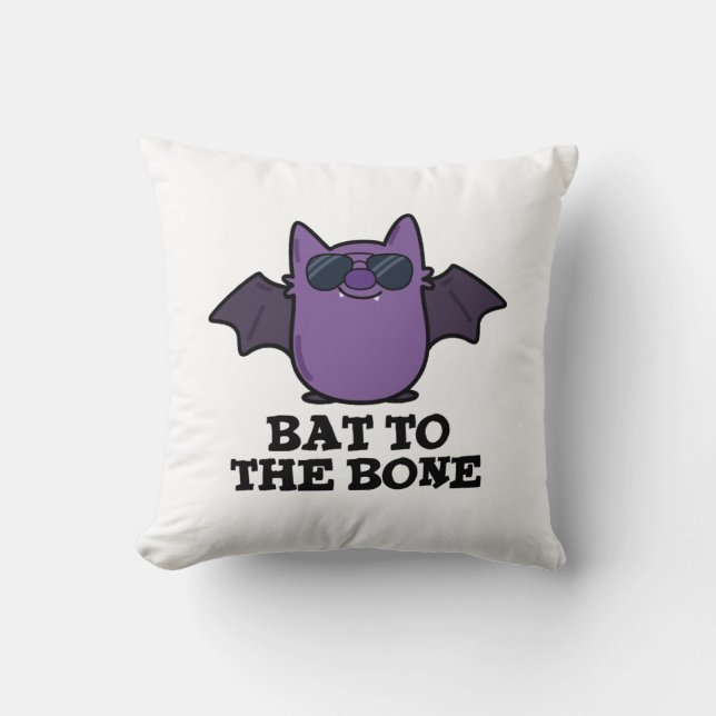 Bat to the Bone Funny Animal Puff Kissen (Vorderseite)