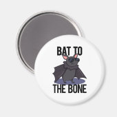 Bat to the Bone Funny Animal Puff Magnet (Vorderseite/Rückseite)