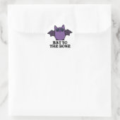 Bat to the Bone Funny Animal Puff Runder Aufkleber (Tasche)