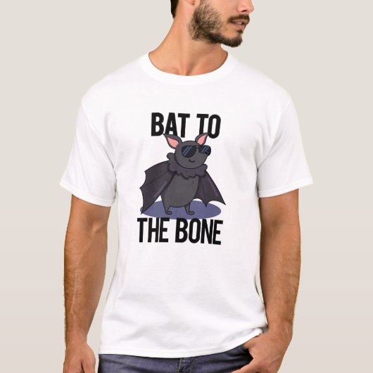 Bat to the Bone Funny Animal Puff T-Shirt (Vorderseite)