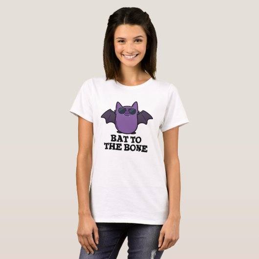 Bat to the Bone Funny Animal Puff T-Shirt (Vorne ganz)