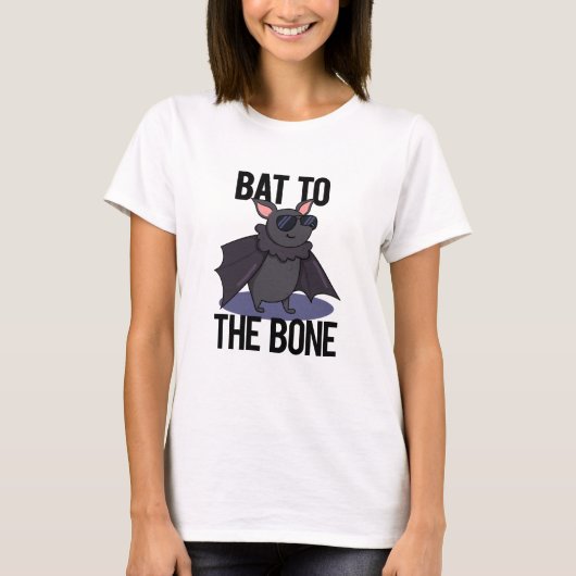 Bat to the Bone Funny Animal Puff T-Shirt (Vorderseite)