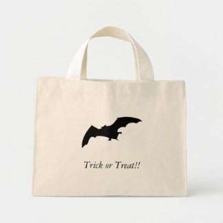 Bat Tote Bag 2-2010, Trick oder Treat!! Mini Stoffbeutel