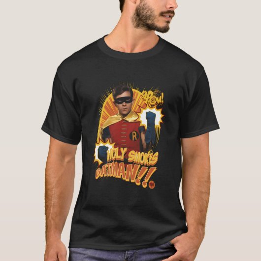 Bat TV Show Holy Smokes Bat Robin Portrait T-Shirt (Vorderseite)