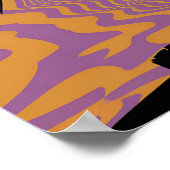 Bat über der psychedelischen Stadt Poster (Ecke)