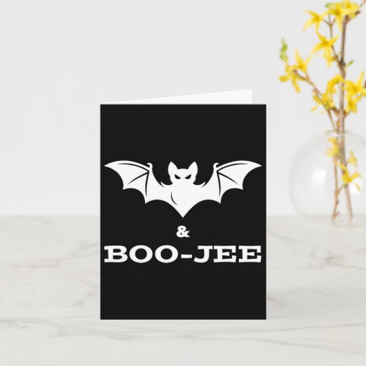 Bat und Boo-jee Boujee Halloween Kostümtrick oder Karte (Gelbe Blume)