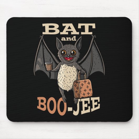Bat und Boo-jee Boujee Halloween Kostümtrick oder Mousepad (Vorne)
