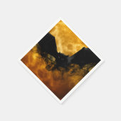 Bat und Ernte Mond fallen schwarz gelb elegant Serviette (Ecke)