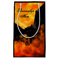Bat und Ernte Mond fallen schwarz orange elegant