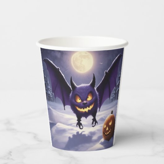 Bat- und Jack-Mondbecher Pappbecher (Rückseite)