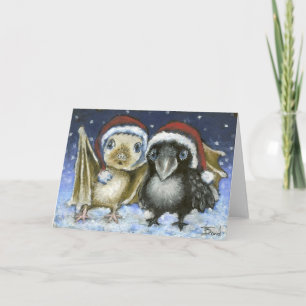 Bat und Rabe Feiertagskarte