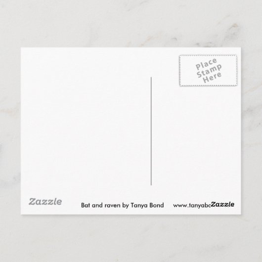 Bat und Rabe Postkarte (Rückseite)