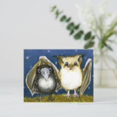 Bat und Rabe Postkarte (Stehend Vorderseite)
