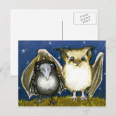 Bat und Rabe Postkarte (Vorne/Hinten)