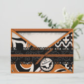 Bat- und Wacky Halloween-Print Einladung (Stehend Vorderseite)