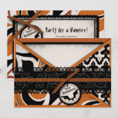 Bat- und Wacky Halloween-Print Einladung (Vorne/Hinten)