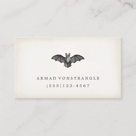 Bat Vampire Calling Card Telefonnummerkarte (Vorderseite)