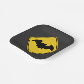 Bat Warn Halloween Pappteller (Gewinkelt)