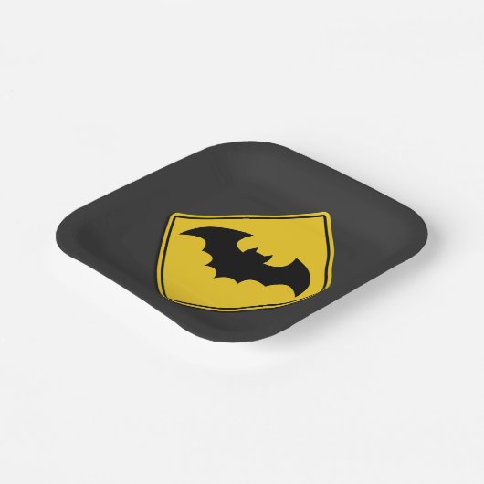 Bat Warn Halloween Pappteller (Gewinkelt)